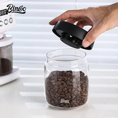 Bincoo Glass Vacuum Sealed Coffee Storage Jar