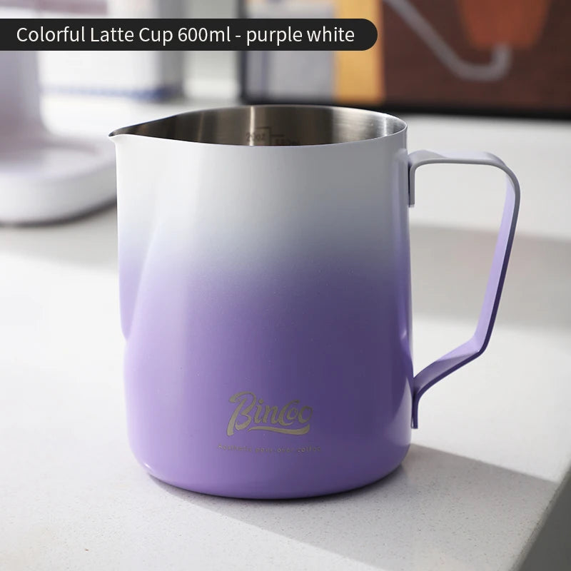 350/600ML Milk Frothing Pitcher – 304 Stainless Steel Latte Jug with Precision Scale