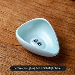 Ceramic Coffee Bean Measuring Tray and Cup