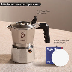 Bincoo Moka Pot Stovetop Espresso Maker with Latte Cups