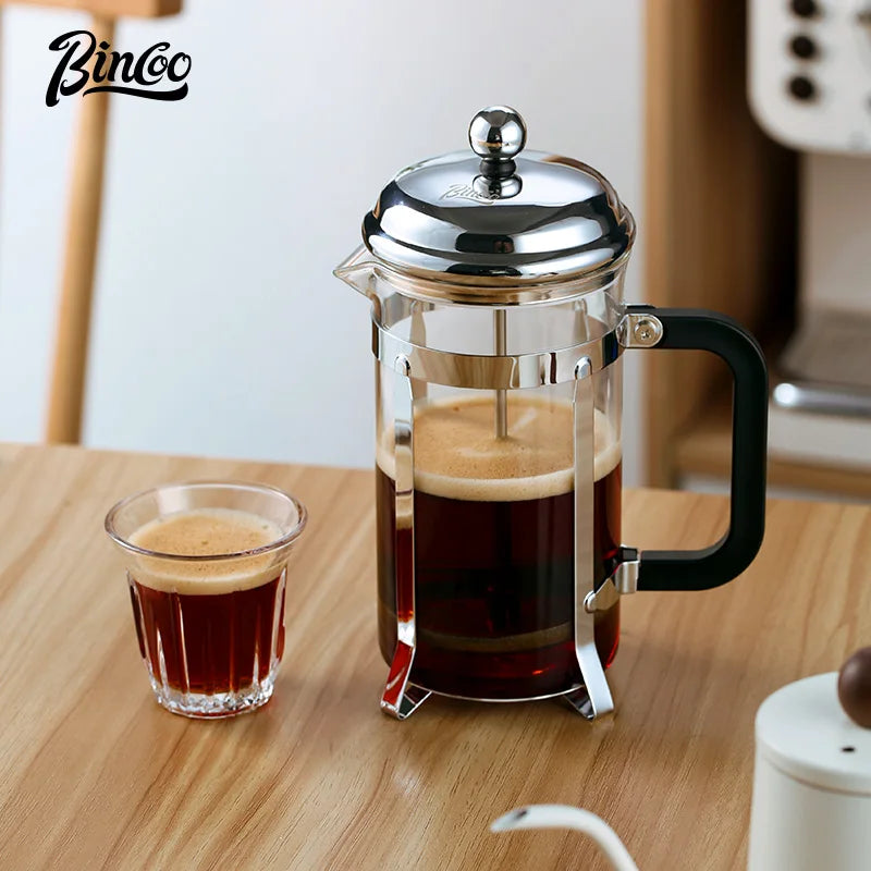 Borosilicate Glass French Press Coffee Pot with Filter (Multifunctional, Tea/Milk)