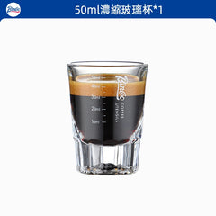 BINCOO 50ml Espresso Glass Measuring Cup – Clear Shot Glass for Coffee & Milk Frothing