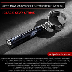 58mm 2-Ear Bottomless Portafilter, Stainless Steel