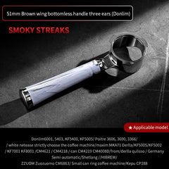 58mm 2-Ear Bottomless Portafilter, Stainless Steel