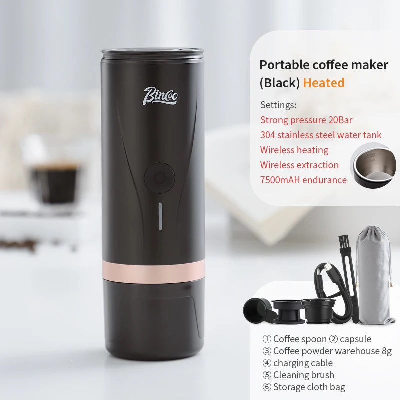 Wireless Portable Electric Espresso Coffee Machine 2-in-1