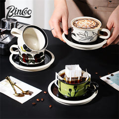 Style Hand-painted Ceramic Coffee Cup