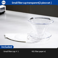 Bincoo Reusable V60 Coffee Filter Dripper V01/V02 with 50pcs Filter Paper