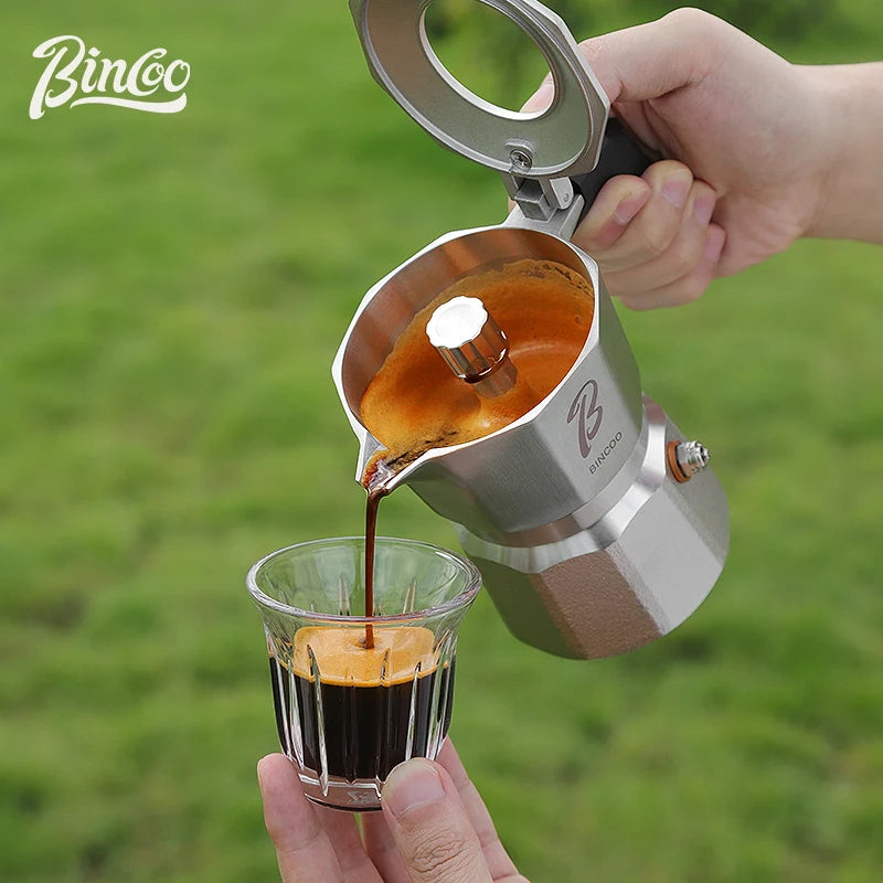 Bincoo Moka Pot Stovetop Espresso Maker with Latte Cups
