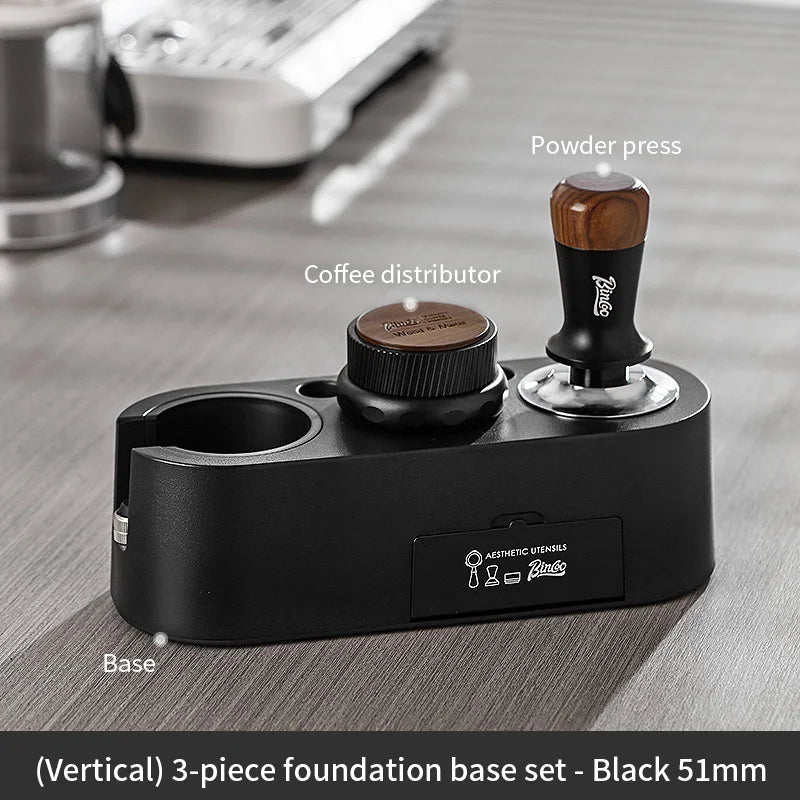 BINCOO Espresso Tamping Base 51-58mm Adjustable Portafilter Holder Distributor Stand