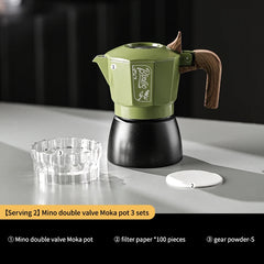 incoo Dual-Valve Moka Pot Espresso Maker Set