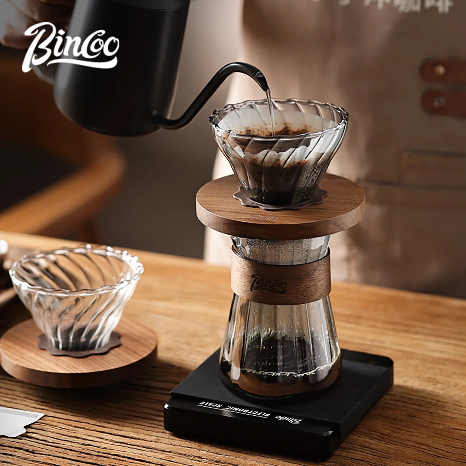 500ml Glass Pour Over Coffee Maker Set with Carafe and Filter