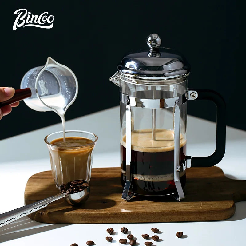 Borosilicate Glass French Press Coffee Pot with Filter (Multifunctional, Tea/Milk)