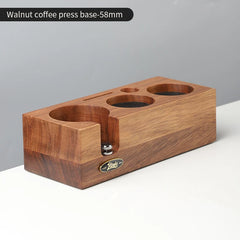 BINCOO Walnut Coffee Tamping Station, 51/53/58mm Portafilter Holder