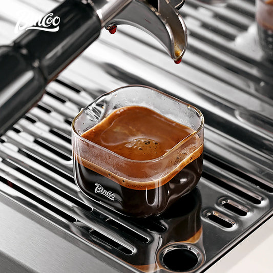 New 80ml Transparent Espresso Glasses with Scale Measuring Cup