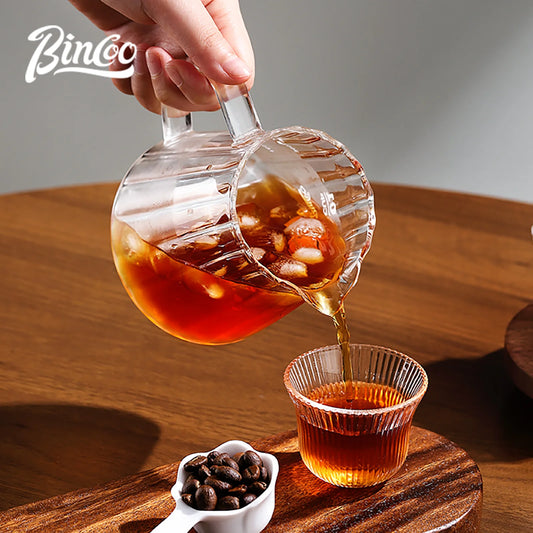 Bincoo 6-Piece Pour Over Coffee Set (600ml, Gooseneck Teapot, Glass Filter Cup, Paper Filters, Coffee Server)