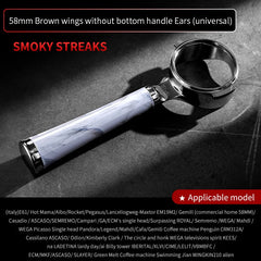 58mm 2-Ear Bottomless Portafilter, Stainless Steel