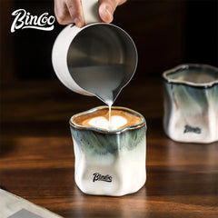 Bincoo Ceramic Art Latte Espresso Mug for Cappuccino & Tea