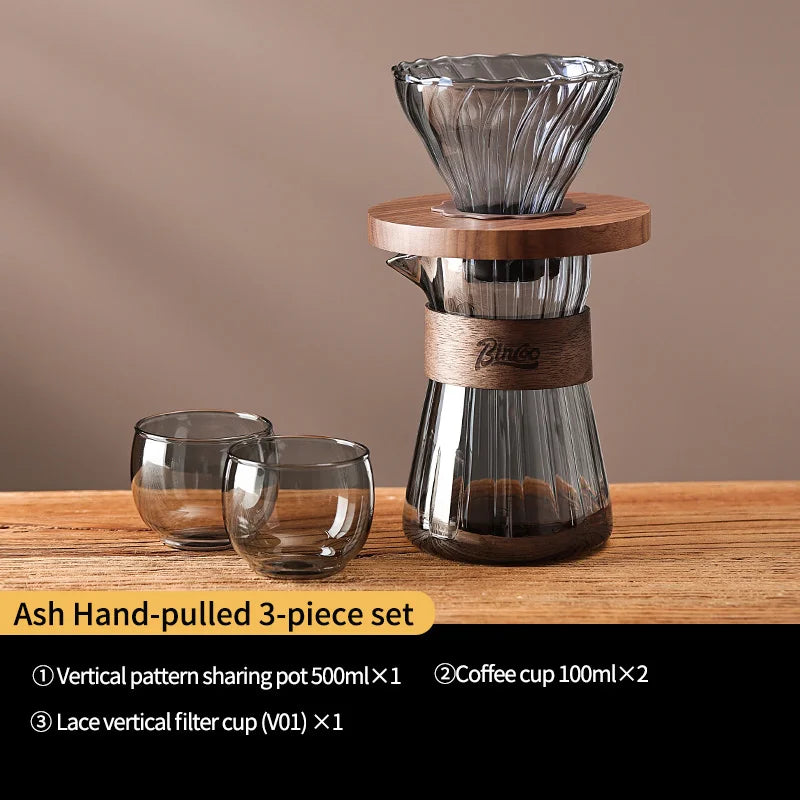 500ml Glass Pour Over Coffee Maker Set with Carafe and Filter