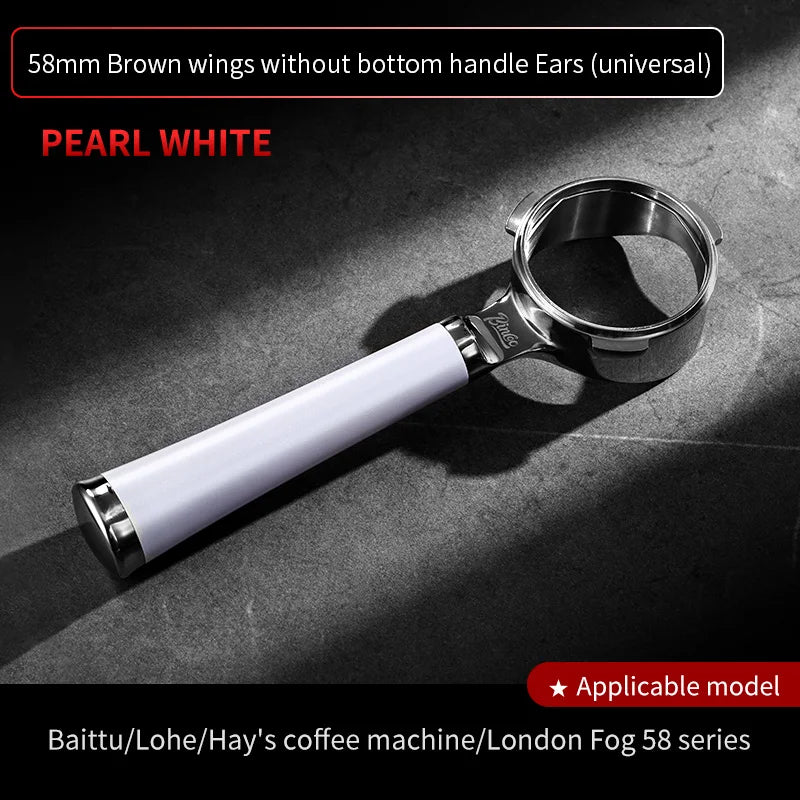 58mm 2-Ear Bottomless Portafilter, Stainless Steel