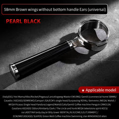 58mm 2-Ear Bottomless Portafilter, Stainless Steel