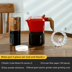 Portable Electric Coffee Bean Grinder with Steel Burrs, Wood Grain Finish