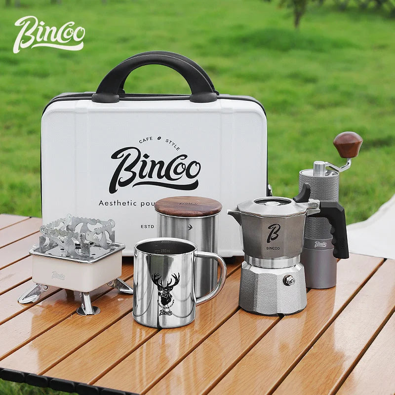 Bincoo Moka Pot Stovetop Espresso Maker with Latte Cups
