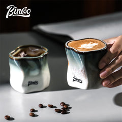 Bincoo Ceramic Art Latte Espresso Mug for Cappuccino & Tea