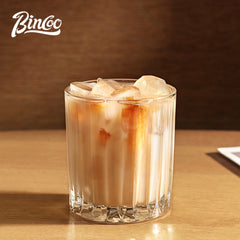 Transparent Striped Glass Cup