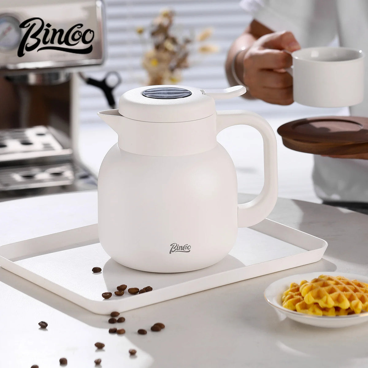 1000ml 316 Stainless Steel Thermal Coffee Pot with Temperature Display