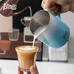 350/600ML Milk Frothing Pitcher – 304 Stainless Steel Latte Jug with Precision Scale