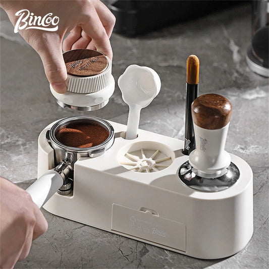 BINCOO Espresso Tamping Base 51-58mm Adjustable Portafilter Holder Distributor Stand