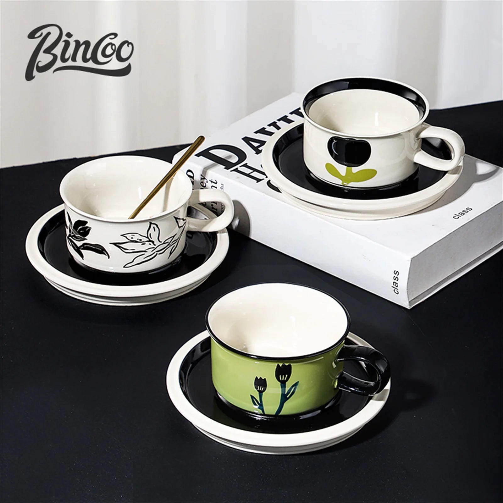 Style Hand-painted Ceramic Coffee Cup