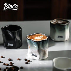Bincoo Ceramic Art Latte Espresso Mug for Cappuccino & Tea