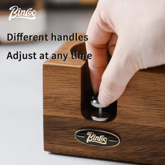 BINCOO Walnut Coffee Tamping Station, 51/53/58mm Portafilter Holder