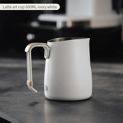 600ml Stainless Steel Coffee Milk Frothing Pitcher with Measurement Markings