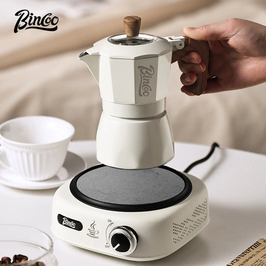 Bincoo Double-Valve Mocha Pot Electric Stove Set