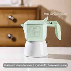 Bincoo Double-Valve Aluminum Moka Pot