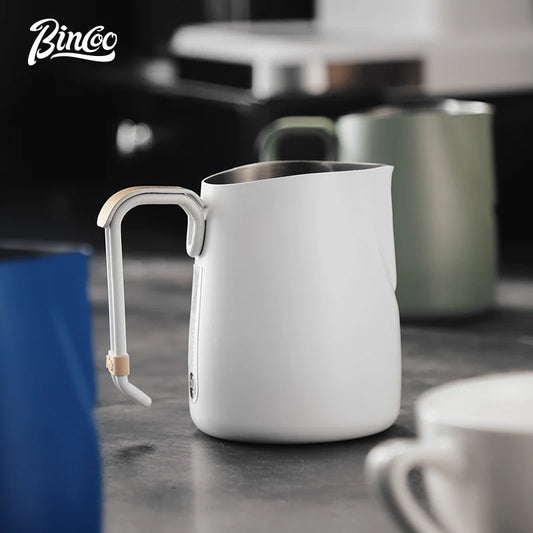 600ml Stainless Steel Coffee Milk Frothing Pitcher with Measurement Markings