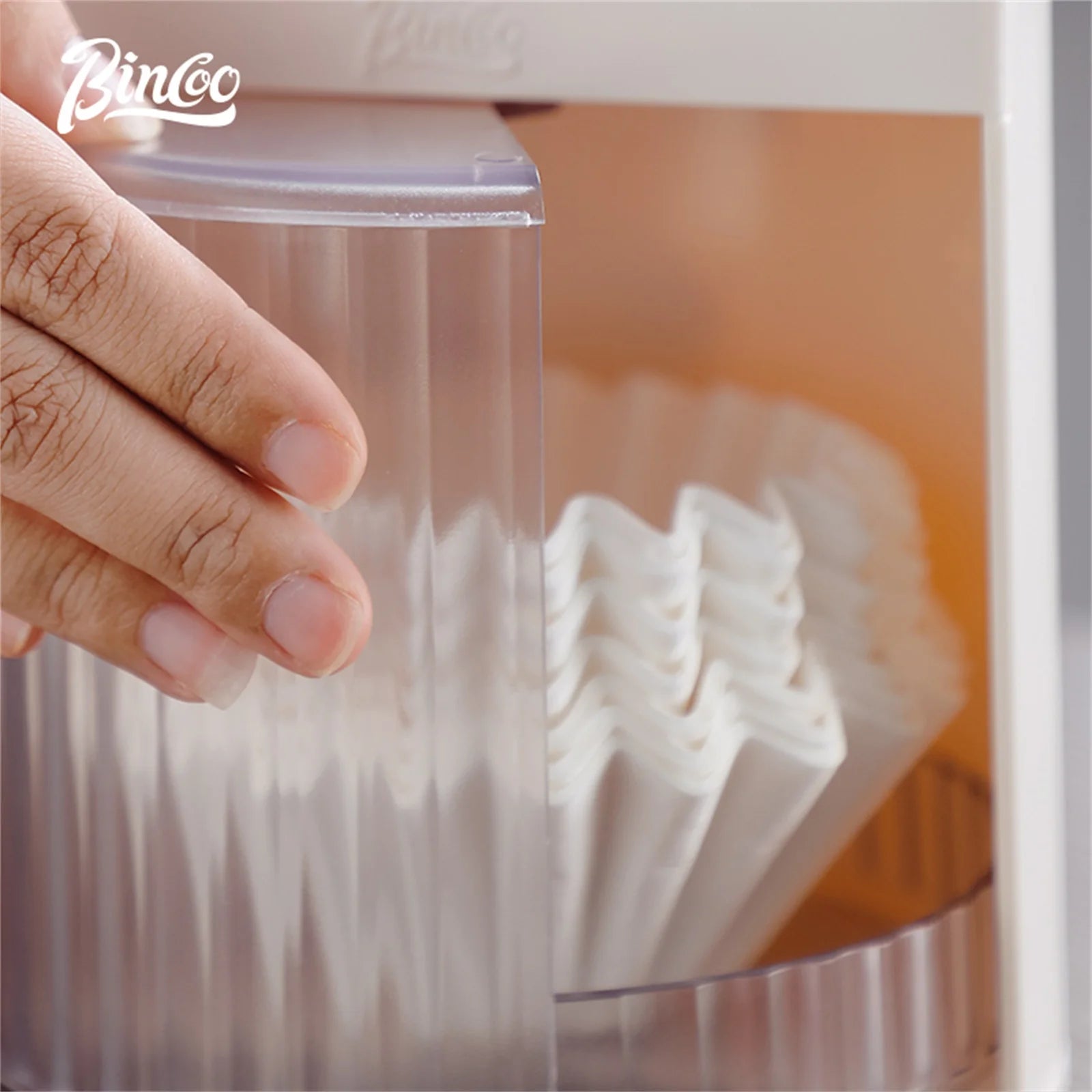 Bincoo Cake-Shaped Coffee Filter Paper Storage Box