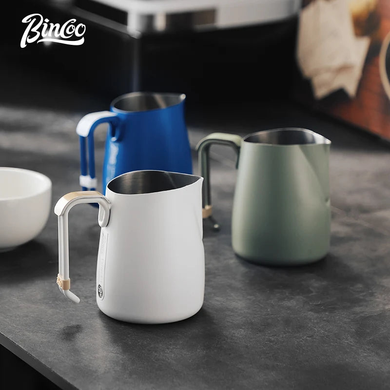 600ml Stainless Steel Coffee Milk Frothing Pitcher with Measurement Markings