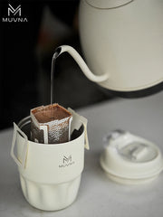 MUVNA 260/450ml Insulated SS Vacuum Flask, Hot/Cold Travel Coffee Mug