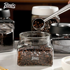 Bincoo 1200ml Glass Vacuum Sealed Coffee Canister