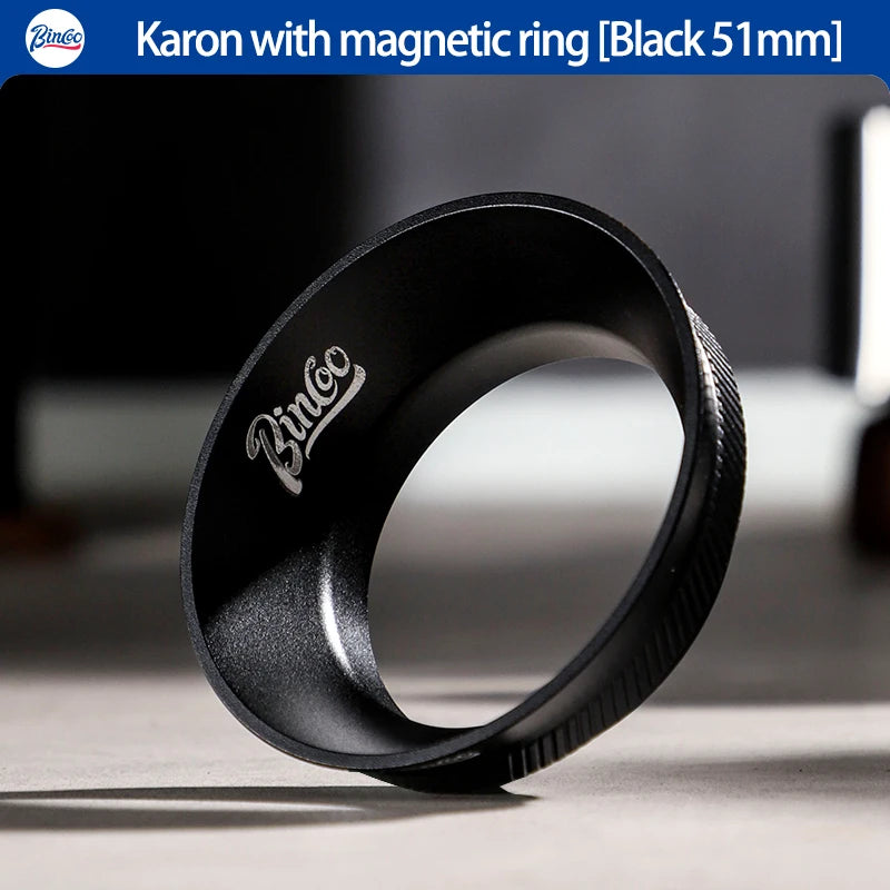 Bincoo 51/58mm Magnetic Espresso Dosing Ring Portafilter Funnel