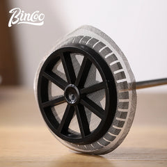 Bincoo Manual Milk Frother & French Press Coffee Maker (Heat-Resistant Glass, Mesh, Kitchen Tool)