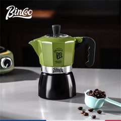 Bincoo Double-Valve Moka Pot Set with Electric Stove 220V