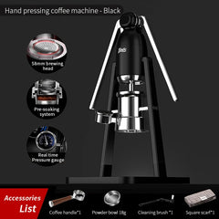 Double Pull Rod Manual Espresso Maker, Hand-Pressed Italian Extractor