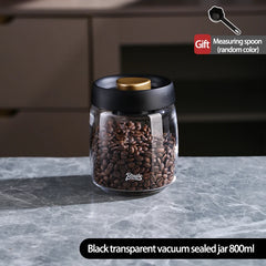 Bincoo Glass Vacuum Sealed Coffee Storage Jar