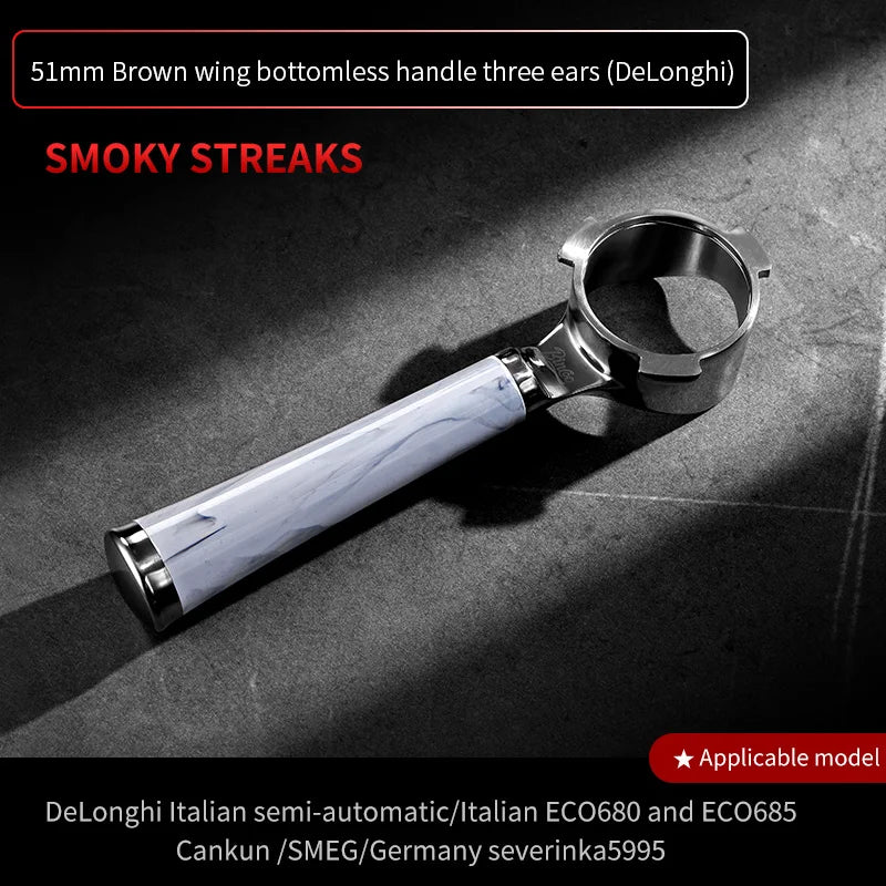 58mm 2-Ear Bottomless Portafilter, Stainless Steel
