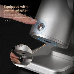 Electric Coffee Bean Grinder, Aluminum Alloy with Titanium Conical Burr