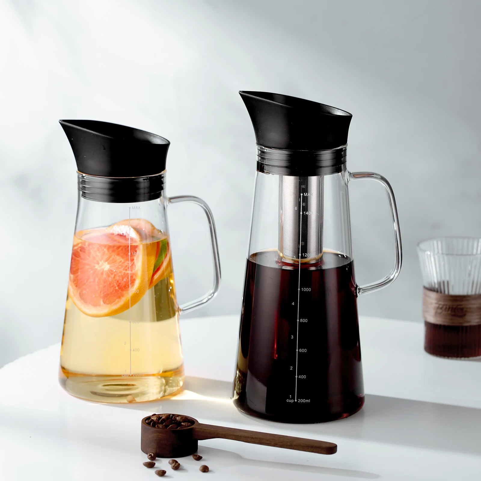 BINCOO Cold Brew Coffee Maker with Removable Stainless Steel Filter